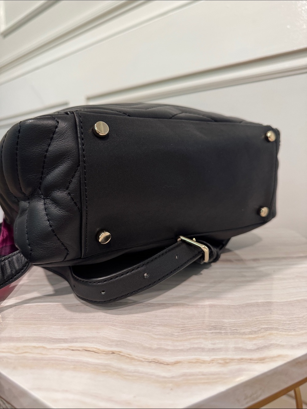 kate spade Bag Reese Park Black Quilted Leather Backpack - Picture 11 of 17